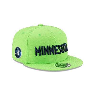 Green Minnesota Timberwolves Hat - New Era NBA Statement Edition 9FIFTY Snapback Caps USA5714360